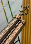 2m Double Adjustable Curtain Rods - Brown & Nyeusi - 2