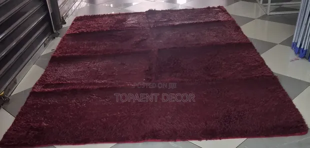 Maroon Warm Fluffy Carpets - 1