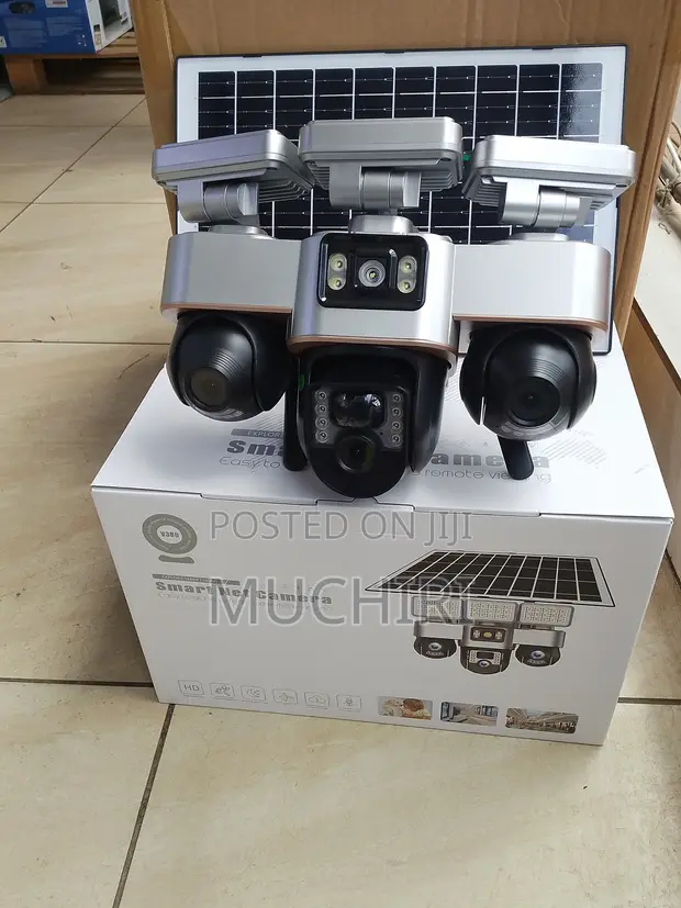 V380 VTS30 6MP Triple Lens PTZ Solar Camera - 1