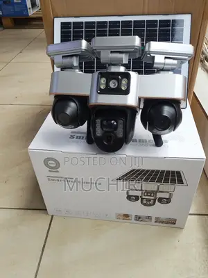 Kamera ya V380 VTS30 6MP PTZ ya Lens Tatu ya Solar