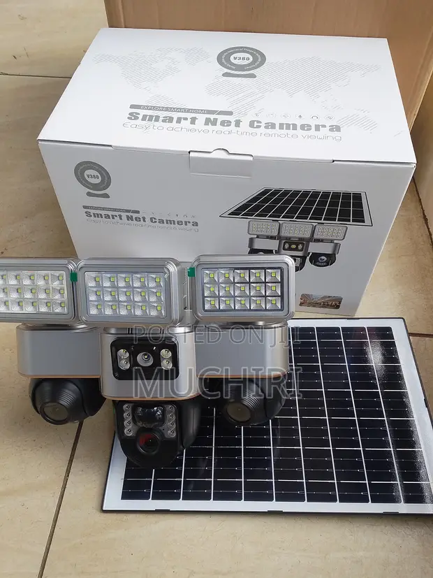 Kamera ya CCTV ya V380Pro VTS30 yenye Lensi 3, PTZ, WiFi, na Solar - 1