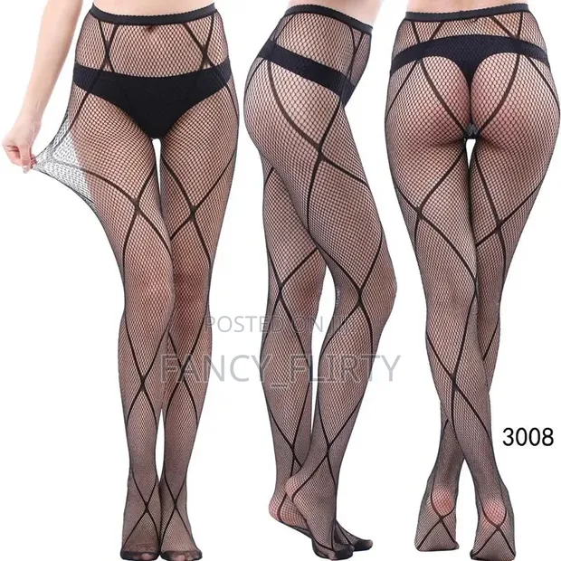 Women's Fishnet Stockings - Black, Free Size - 1