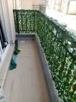 Paneli za Ua bandia za kijani zinazoficha kutoka jua kwa balcony - 1