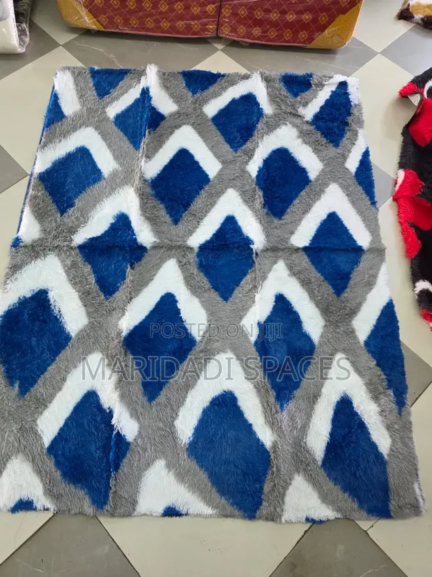Carpet ya Kifahari ya Sebule, Fluffy, 5x8 ft - 1