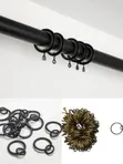Easy to Fit 1" Black Curtain Rings (Sold Per Piece) - 1