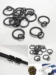 Easy to Fit 1" Black Curtain Rings (Sold Per Piece) - 2