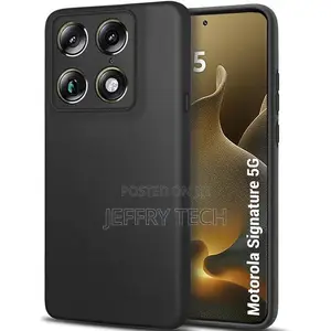 Motorola Moto Signature Soft Silicone Cover - Ultra Matte Nyeusi