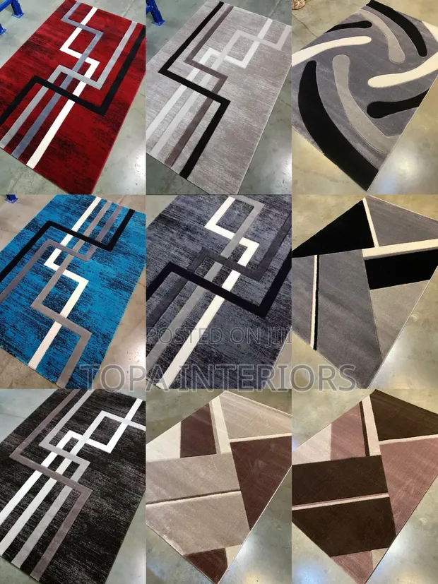 Standard 5x8 Paris Heavy Duty Living Room Carpet Rug - 1