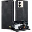 Caseme Flip Wallet Case for Vivo Y05 5G - Black Leather - 1