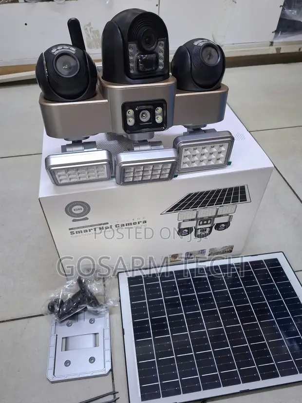 VTS 30 Kamera ya CCTV ya 4G ya Solar yenye Lensi Tatu na Floodlight - 1