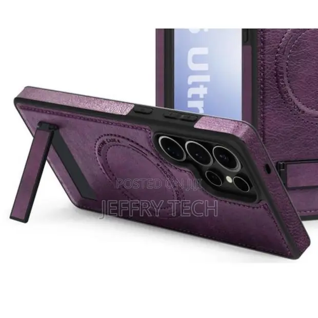Samsung Galaxy S26 Ultra Leather Case with MagSafe Kickstand - 1