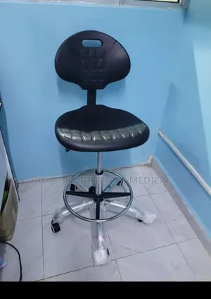 Height Adjustable Doctor's Stool with Backrest & Armrest