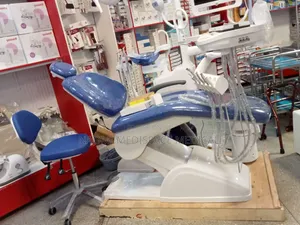 Blue Modern Dental Chair with Compressor & Teeth Whitening