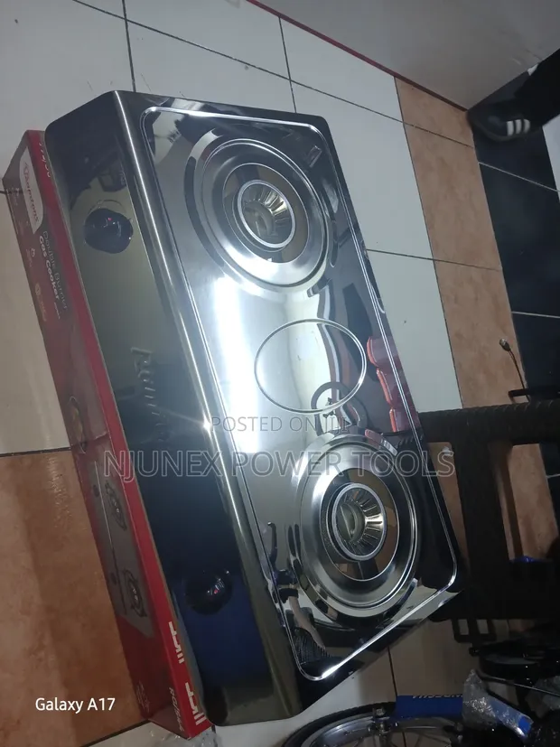 Ramtons 2-Burner Gas Cooker Chuma cha Kutolea Nje (RG/544) - 1