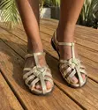 Sandali za Zara Fisherman - Dhahabu Zenye Mikanda Size 37-41 - 4