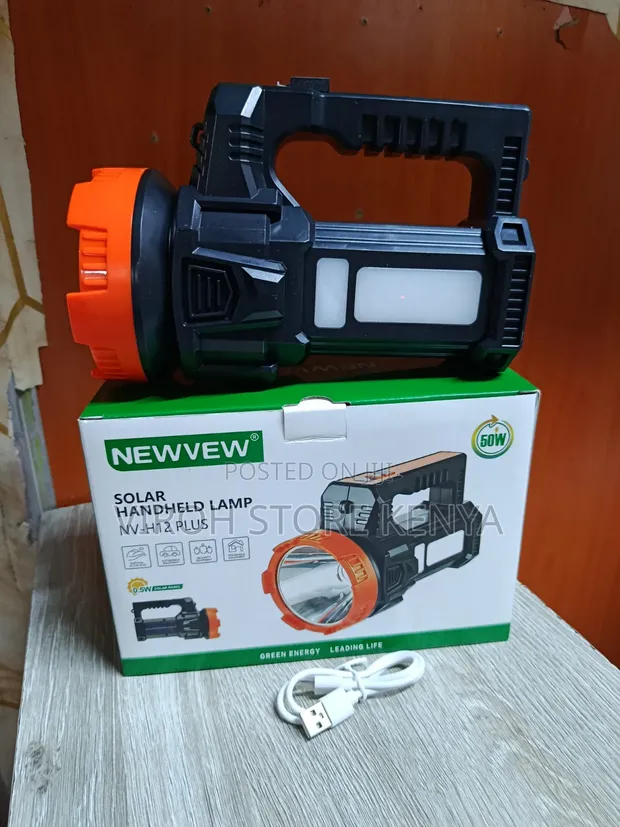 50W Solar Security Guard Torch Rechargeable Flashlight - 1