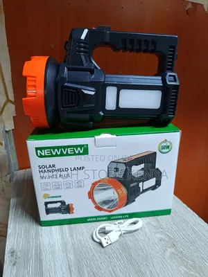 50W Solar Security Guard Torch Rechargeable Flashlight