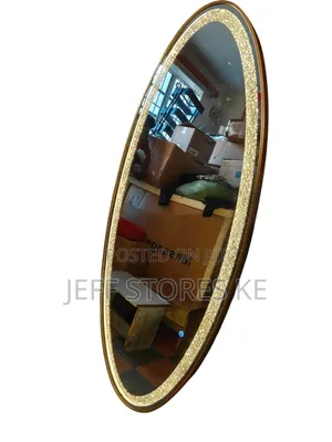 Crystal LED Oval Barber Mirror