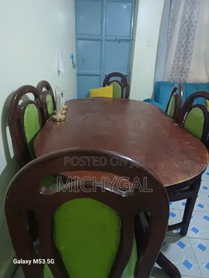 Seti ya Meza ya Kulia ya Mbao ya Viti 6 - Kahawia Nyeusi