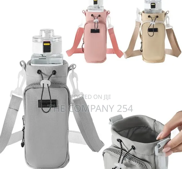 Insulated Water Bottle Drawstring Bag Holder - 1