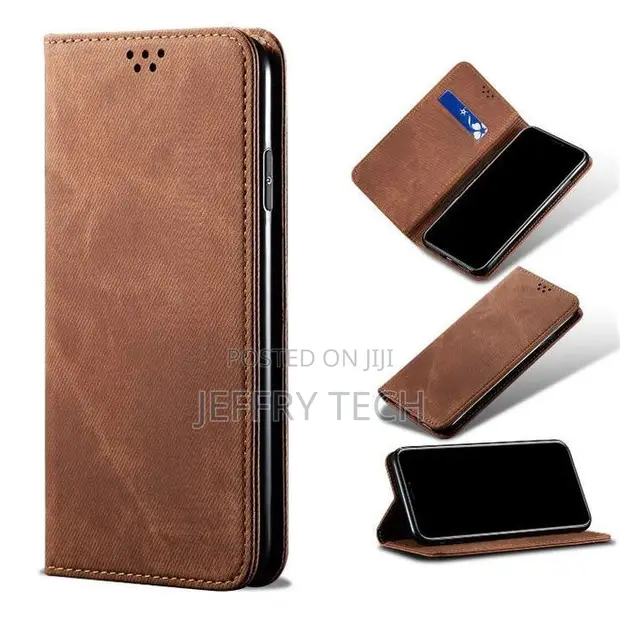 Premium Flip Leather Wallet Case for OPPO A3S - Royal Brown - 1