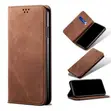 Premium Flip Leather Wallet Case for OPPO A3S - Royal Brown - 1