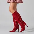 Knee High Slouchy Stiletto Boots - 2