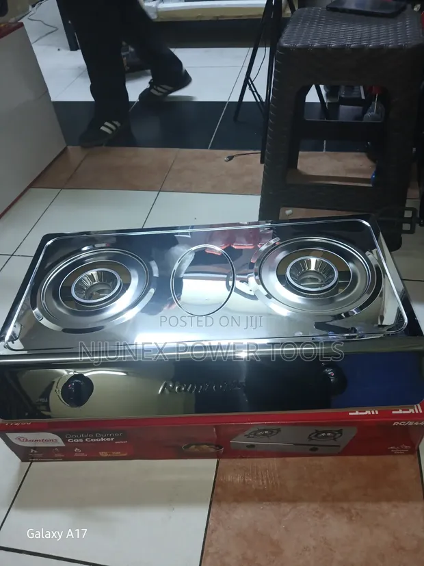 Ramtons RG/544 Chuma cha Kutolea Nje 2-Burner Gas Cooker - 1