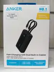 Anker Zolo Power Bank 20,000mAh 45W Dual USB-C Cables - Nyeusi - 1