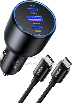 UGREEN 130W USB C Car Charger na Cable