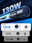 UGREEN 130W USB C Car Charger with Cable - 2