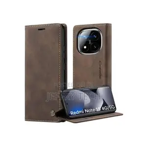 Caseme Redmi Note 15 4G/5G RFID Blocking Wallet Flip Case - Brown