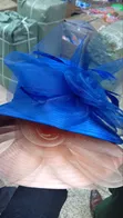 Royal Blue Women's Church Wedding Occasion Hat - 2