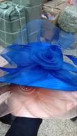 Royal Blue Women's Church Wedding Occasion Hat - 3