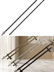 Seti ya Curtain Rods Mbili Zinazoweza Kurekebishwa (2 Metres) - 2
