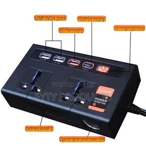 Inverter ya Gari 200W 12V/24V hadi 220V Modified Sine Wave