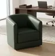Brand New Faux Leather Office Lounge Armchair - Green - 1