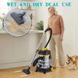 25L Wet and Dry Stainless Steel Vacuum Cleaner - 3