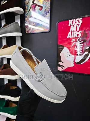 Boss Grey Suede Loafers