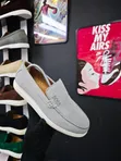 Boss Grey Suede Loafers - 1