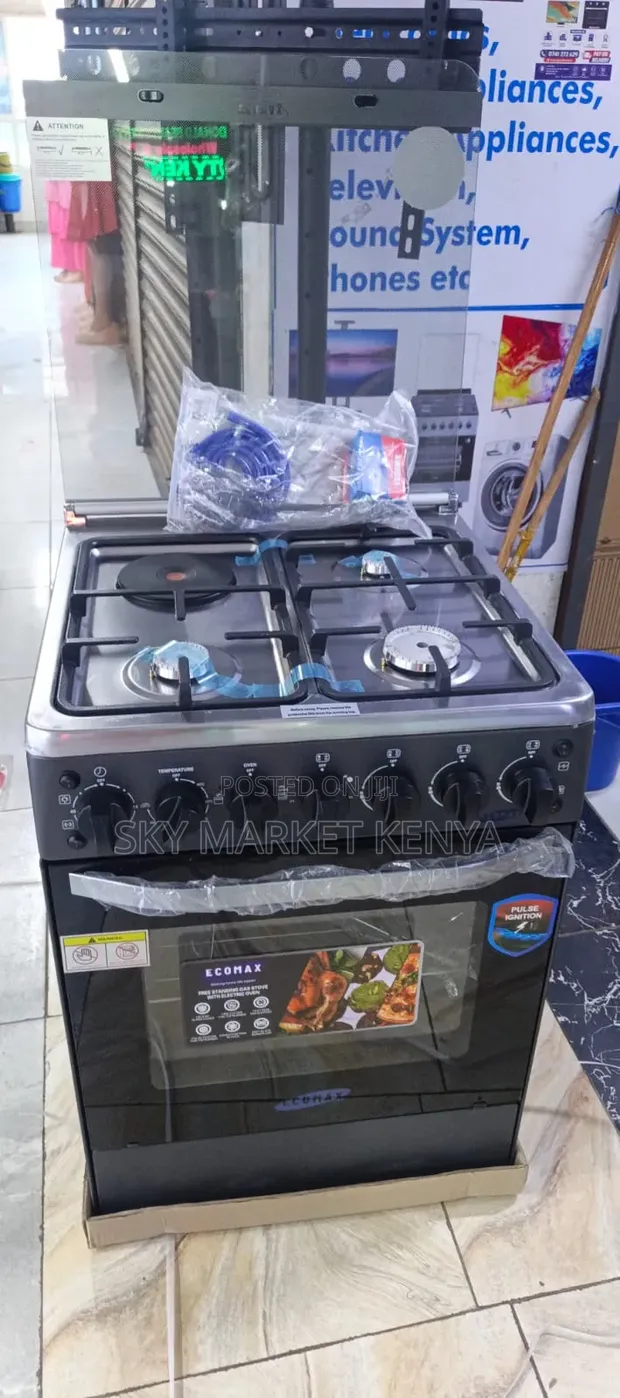 Ecomax 60x60cm Standing Cooker with Electric Oven - 1