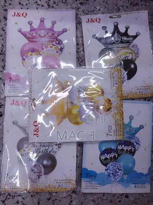 7PCS Crown Balloon Set ya Birthday