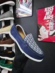 Navy Blue Dior Smart Casual Loafers - 3