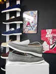 Grey Dior Suede Slip-On Loafers - 2