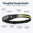 Rechargeable Flexible LED Headlight - Bendable, Wide-Area Illumination - 1