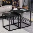 2-in-1 Nordic Metallic Side Table - 1