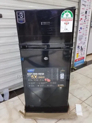 Ecomax Double Door Fridge 108L (Black)