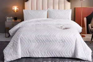 Luxury Tufted Wave Design Duvet Cover Set