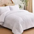 Luxury Tufted Wave Design Duvet Cover Set - 3