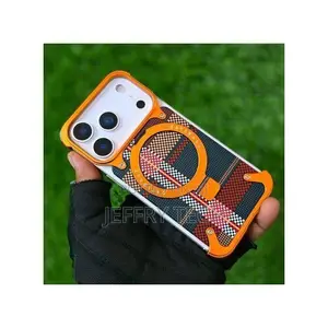 Oatsbasf iPhone 17 Pro Max Frameless Leather Magnetic Case - Orange